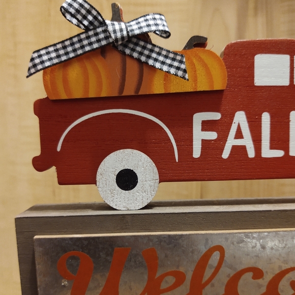 Fall Welcome Sign Truck Farm House Rustic Decor - Picture 3 of 6